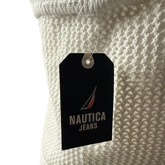 Nautica White Knit Tank Top with Palm Tree Design - Picture 4 of 5